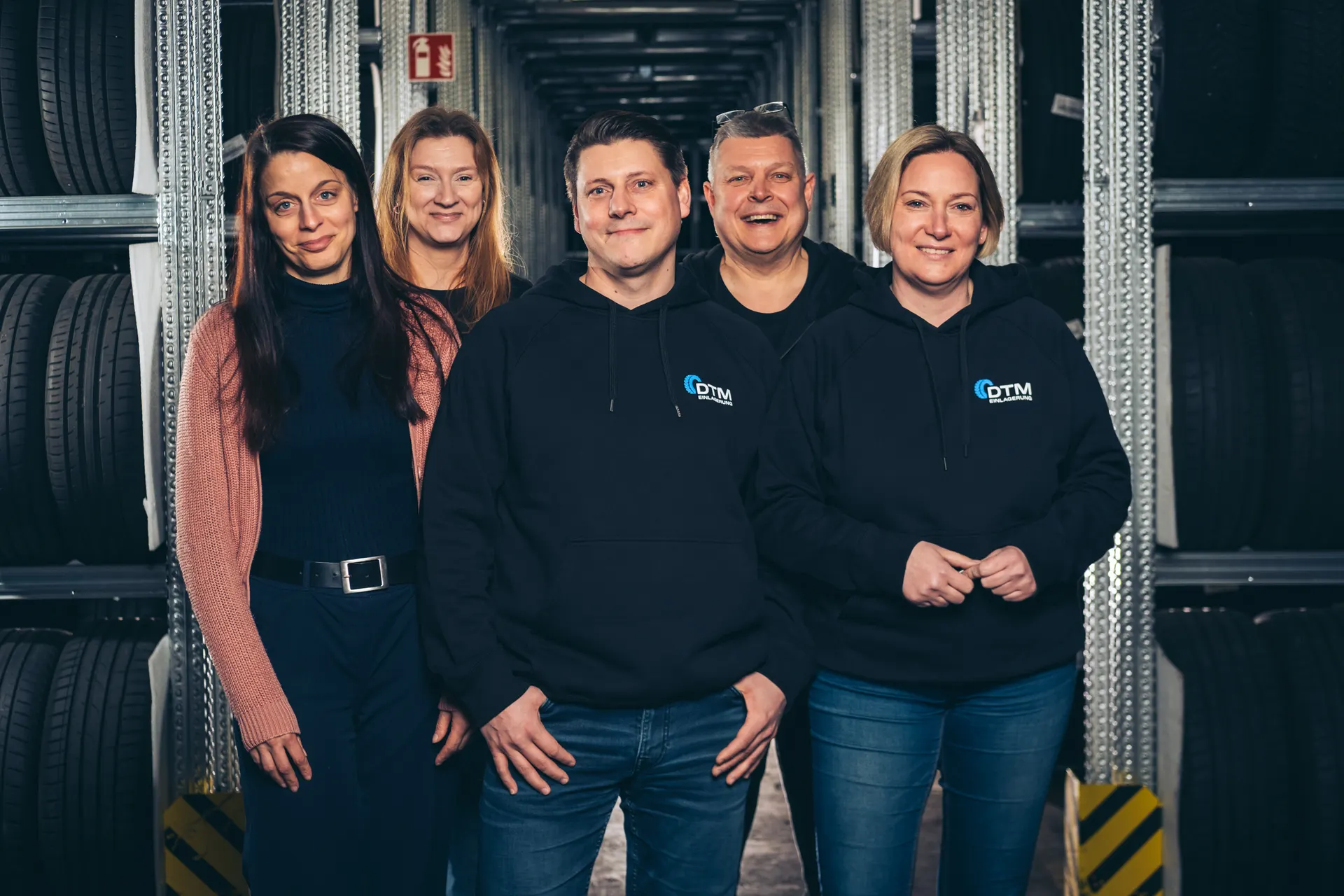 Das DTM-Team im Hochregallager
